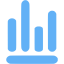 tropical blue bar chart 8 icon