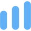 tropical blue bar chart 9 icon