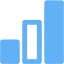 tropical blue bar chart icon