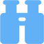 tropical blue binoculars icon