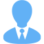 tropical blue businessman icon