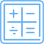 tropical blue calculator 4 icon