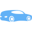 tropical blue car 25 icon