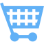 tropical blue cart 25 icon