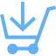 tropical blue cart 75 icon