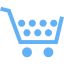 tropical blue cart icon