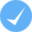 tropical blue check mark 11 icon