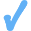 tropical blue check mark 5 icon