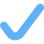 tropical blue check mark 6 icon