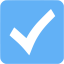 tropical blue check mark 8 icon