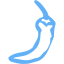 tropical blue chili pepper icon