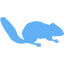 tropical blue chipmunk icon