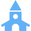 tropical blue church 3 icon