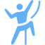 tropical blue climbing icon