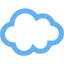 tropical blue cloud icon