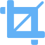 tropical blue crop icon