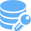 tropical blue data encryption icon