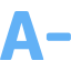 tropical blue decrease font icon