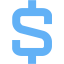 tropical blue dollar 3 icon