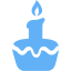 tropical blue easter cake icon