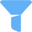 tropical blue filled filter icon