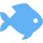 tropical blue fish icon