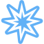 tropical blue flash bang icon