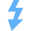 tropical blue flash icon