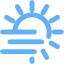 tropical blue fog day icon