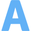 tropical blue generic text icon
