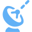 tropical blue gps searching icon