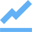 tropical blue graph icon