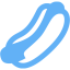 tropical blue hot dog icon