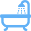 tropical blue hot tube icon