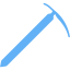 tropical blue ice axe icon