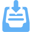 tropical blue inbox icon