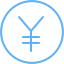 tropical blue japanese yen 2 icon