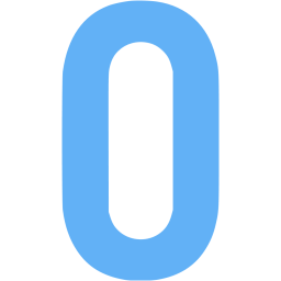 Tropical blue letter o icon - Free tropical blue letter icons