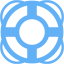 tropical blue lifebuoy icon