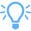 tropical blue light bulb 6 icon