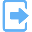 tropical blue logout icon