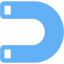 tropical blue magnet icon