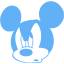 tropical blue mickey mouse 5 icon