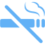 tropical blue no smoking icon