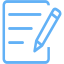 tropical blue notepad icon