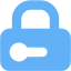 tropical blue padlock 10 icon