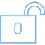 tropical blue padlock 11 icon