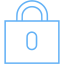 tropical blue padlock 12 icon