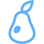 tropical blue pear 2 icon