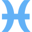 tropical blue pisces icon